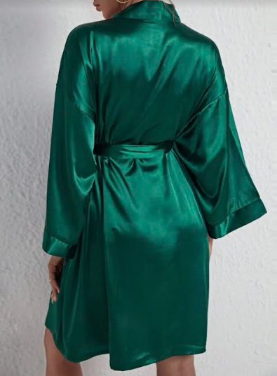 Peignoir vert émeraude