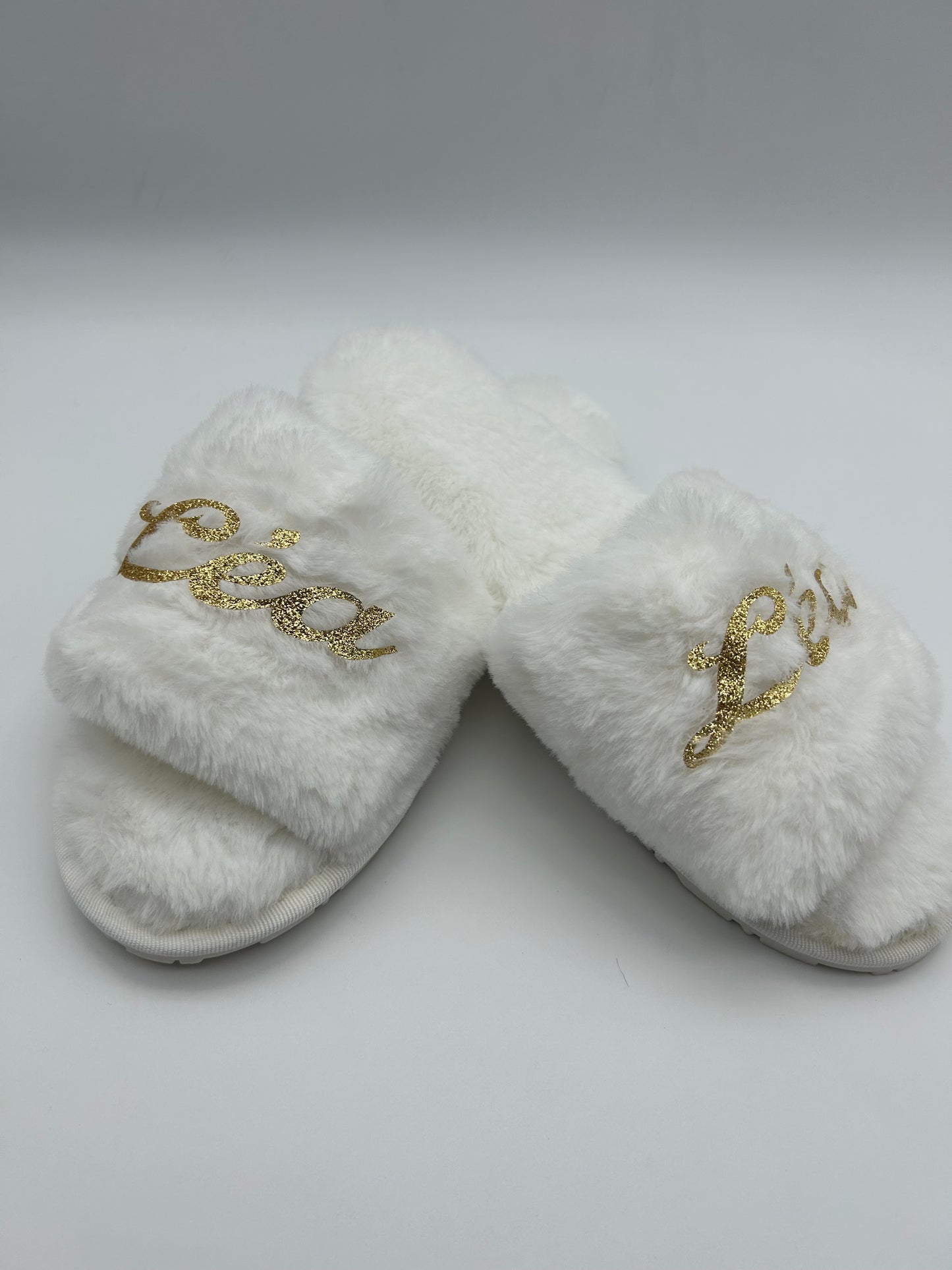 chaussons Fluffy blanc